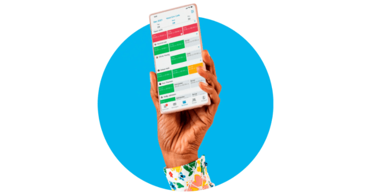 A hand holding a smartphone displaying Xero's Staff and Job management Add-ons. Consult with our expert small business accountants in Sydney for personalised financial solutions.