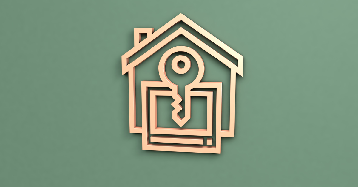 A house symbol merged with a key in the centre, representing the expertise of small business accountants in unlocking financial success for businesses.