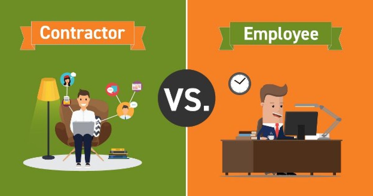 An animated presentation between a contractor and employee on their working setup, showing a comparison between the two. This could be helpful for small business owners seeking guidance from a knowledgeable small business accountant.